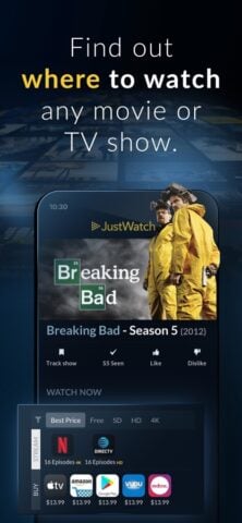 JustWatch – Movies & TV Shows for iOS