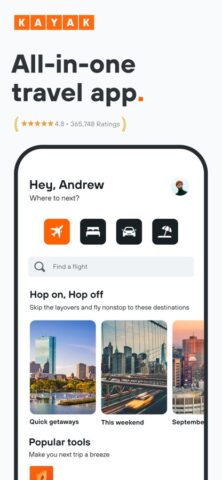 iOS 用 KAYAK: 航空券, ホテル, レンタカー