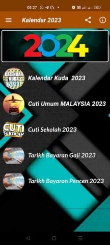 Kalendar Kuda 2024 — Malaysia для Android