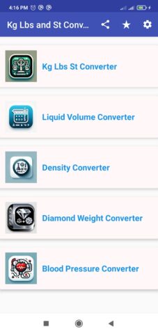 Kg Lbs St Conversion untuk Android