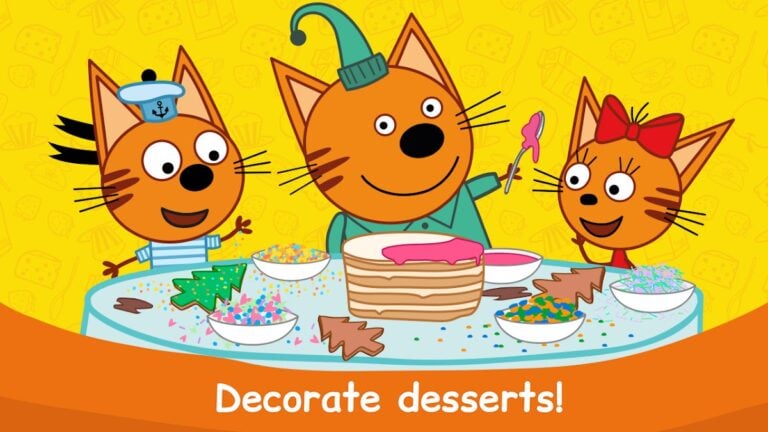 Android için Üç Yavru Kedi: Aşçı Oyunları!