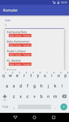 Komuter – KTM Timetable für Android
