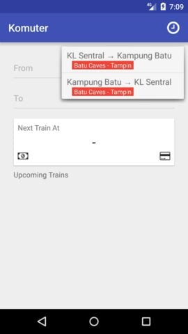 Komuter – KTM Timetable cho Android