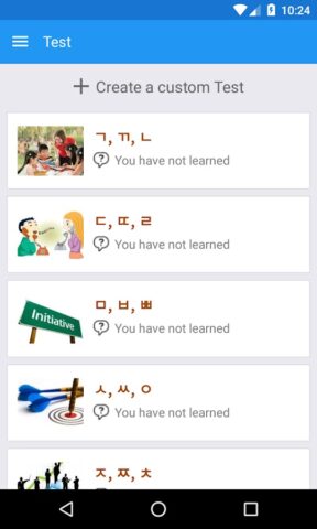 Bảng Chữ Cái Tiếng Hàn – Cách cho Android