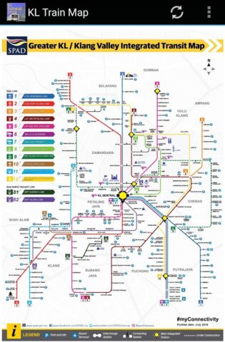 Carte Kuala Lumpur MRT train pour Android