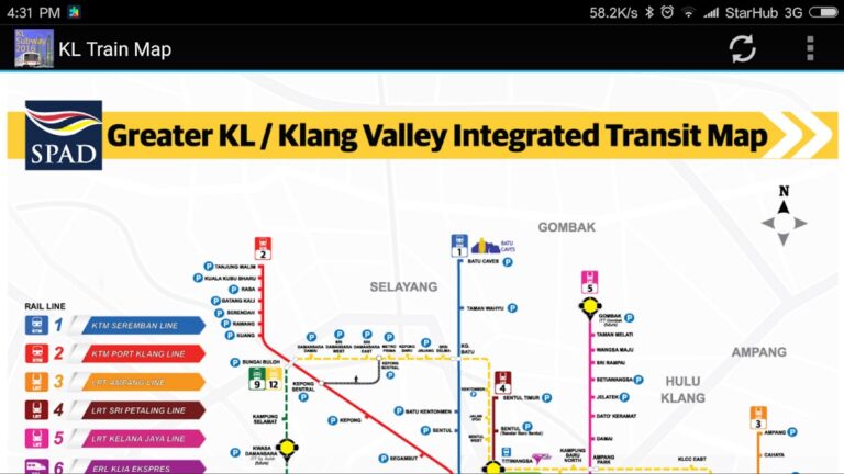 Android용 말레이시아 쿠알라 룸푸르 기차지도 2022