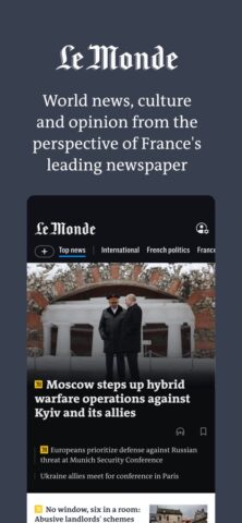 iOS için Le Monde, Actualités en direct