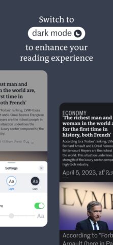 iOS için Le Monde, Actualités en direct