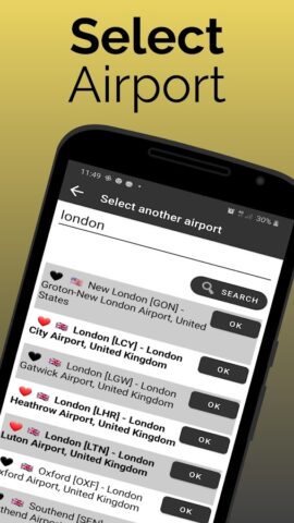 Leeds Bradford Airport: Flight per Android