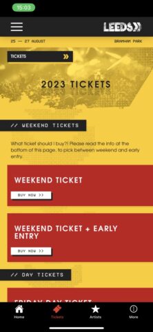 Leeds Festival สำหรับ iOS
