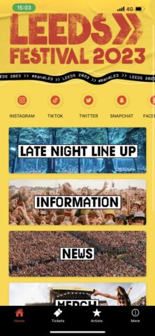 iOS 版 Leeds Festival