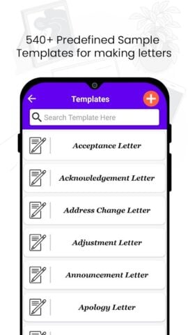 Letter Templates Offline لنظام Android