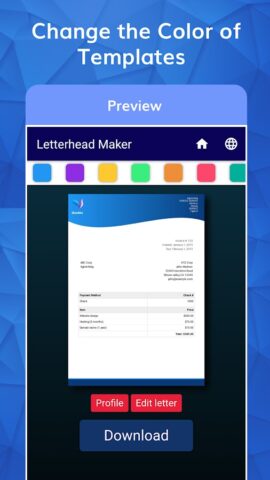 Letterhead Maker with logo PDF для Android — скриншот 4