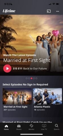 iOS için Lifetime: TV Shows & Movies