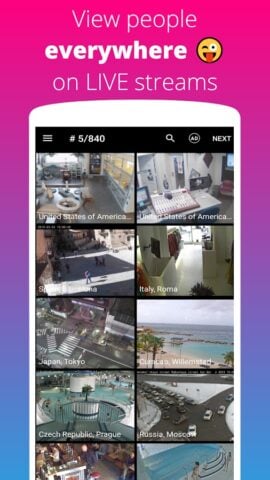 Android 用 Live Camera — 地球カメラビデオストリーミング