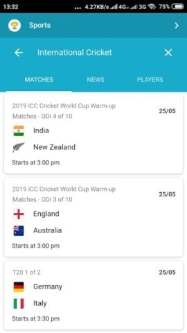 Live Cricket Tv : Live Match per Android