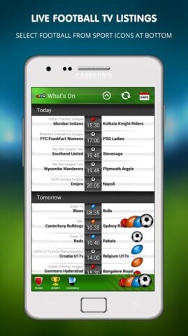 Live Football on TV per Android