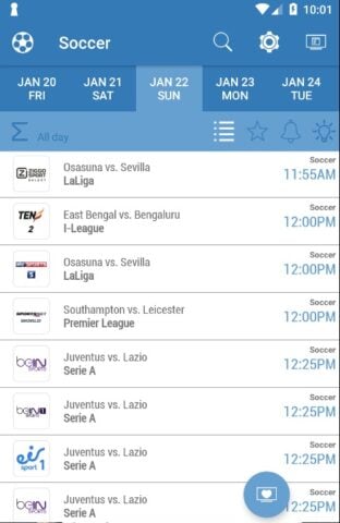Live Sports TV Listings Guide für Android