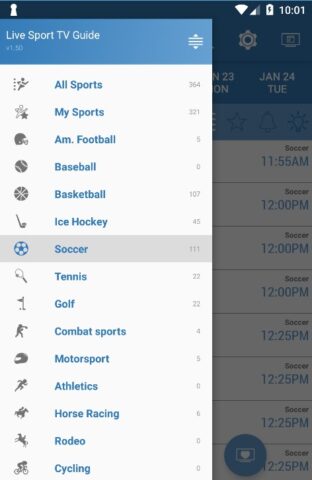 Live Sports TV Listings Guide для Android