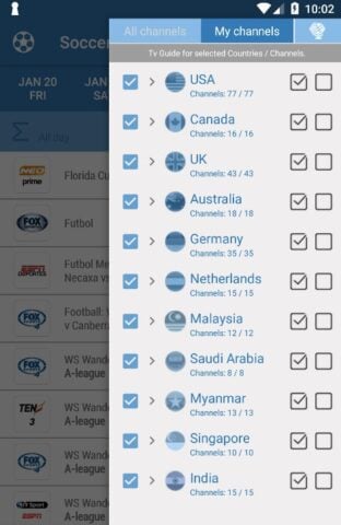 Live Sports TV Listings Guide untuk Android