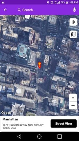 viver rua Visão – terra mapa para Android