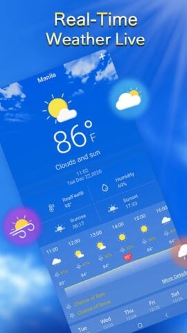 Android 用 地域の天気予報-正確な天気とアラート