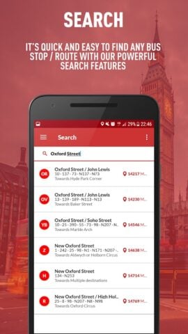 Android 版 London Live Bus Times
