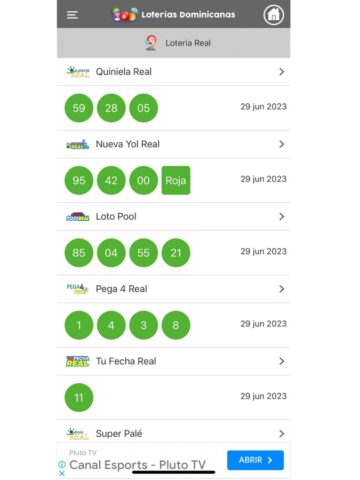 Loterías Dominicanas per iOS