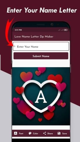 Android için Love Name Letter DP Maker 2024