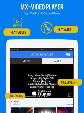 MX Player:Video Audio movies para iOS