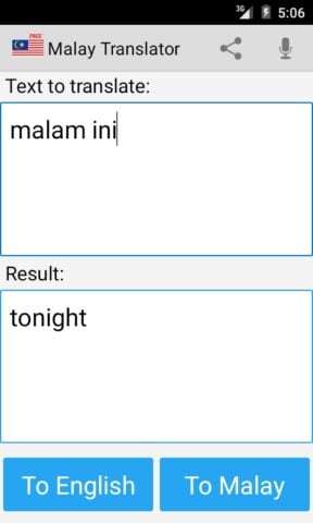 Malay Inglês tradutor para Android