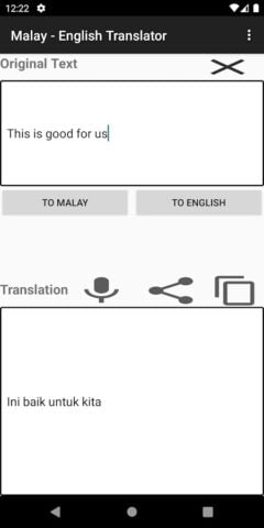 Malay – English Translator for Android