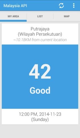 Malaysia Air Pollution Index для Android