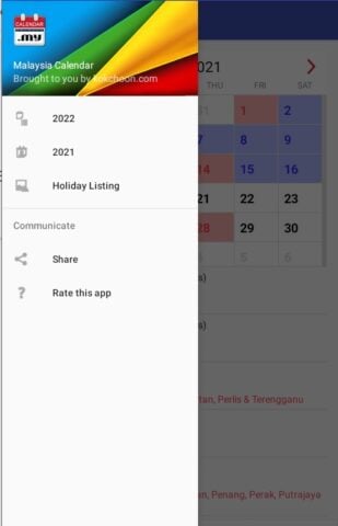 Malaysia Calendar 2024 per Android