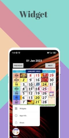 Malaysia Calendar 2024 Holiday pour Android