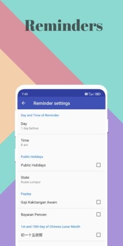Malaysia Calendar 2024 Holiday لنظام Android