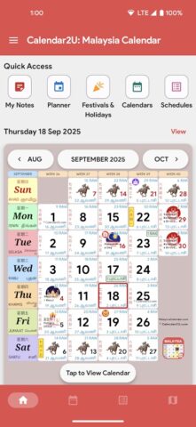 Malaysia Calendar – Calendar2U für Android