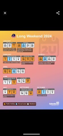 Malaysia Calendar – Calendar2U para Android
