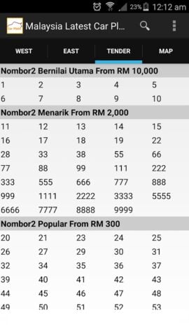 Android için Malaysia Car Plate Terkini