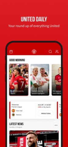 Manchester United Official App สำหรับ iOS
