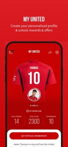 Manchester United Official App für iOS