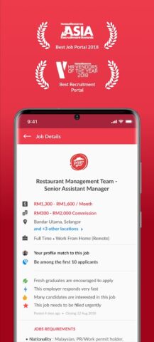 Maukerja – Malaysia Job Search لنظام Android
