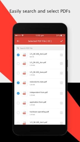 Android용 Merge Multiple PDF Files