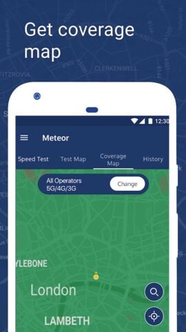 Meteor Geschwindigkeitstest für Android