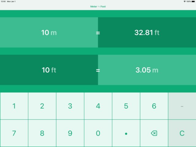 Meter in Fuß | m in ft für iOS