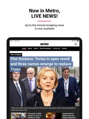 iOS 版 Metro: World and UK news app