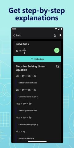 Microsoft Math Solver สำหรับ Android