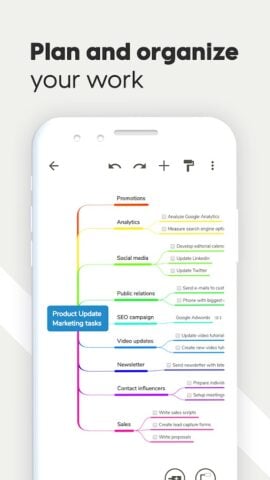 Mindomo (интеллект-карты) для Android
