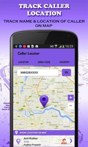 Localizador de números móviles para Android