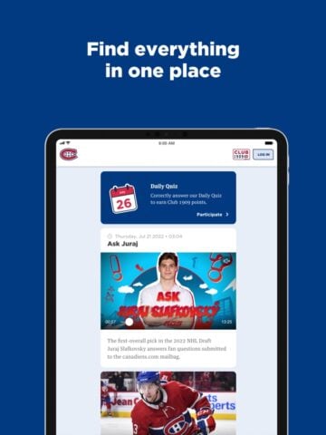 Les Canadiens de Montréal لنظام iOS